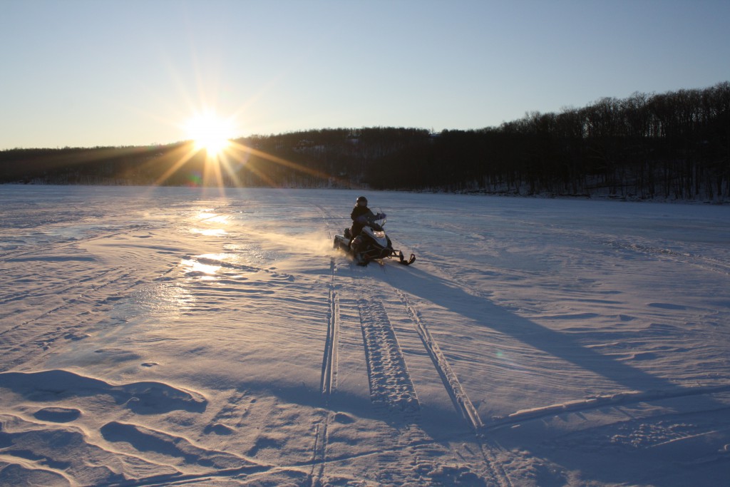 Deep Creek Lake-Snowmobile Warnings