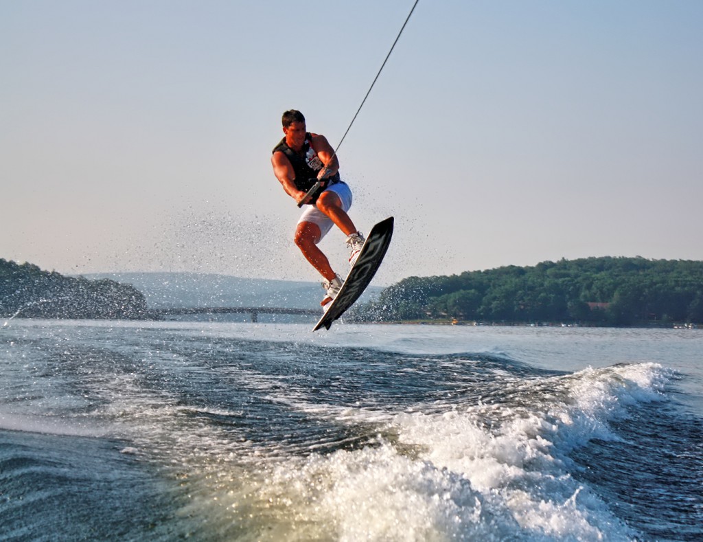 Enjoying Glassy Deep Creek Lake