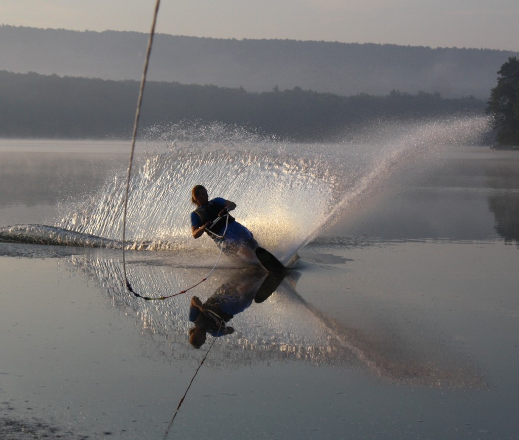 Enjoying Glassy Deep Creek Lake