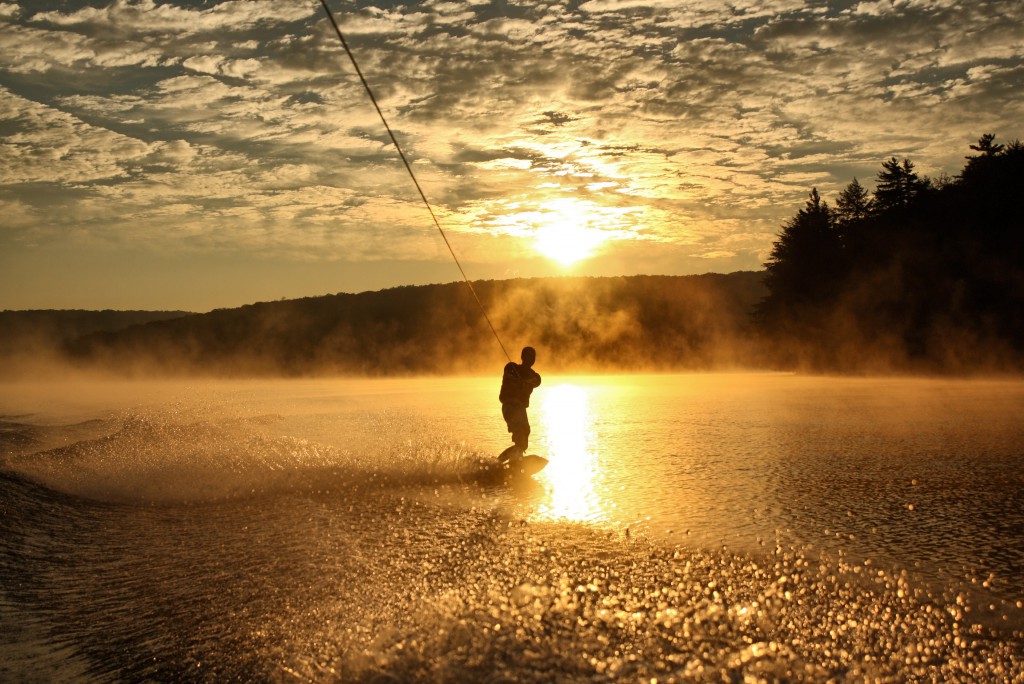 Enjoying Glassy Deep Creek Lake