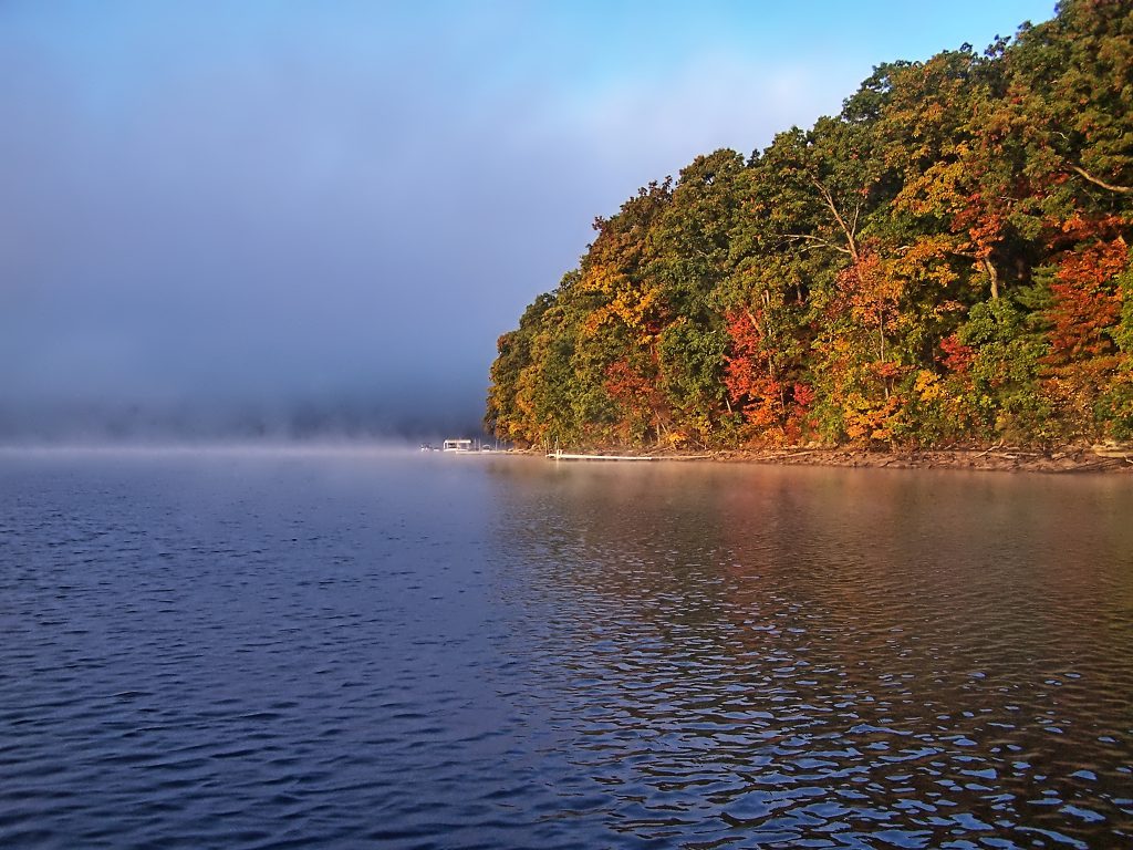 The Fall Foliage Season photographed from a Paddleboard