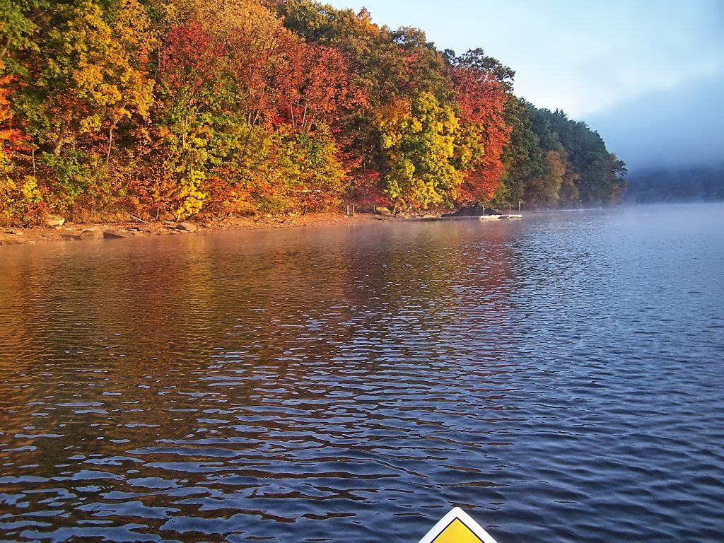 The Fall Foliage Season photographed from a Paddleboard