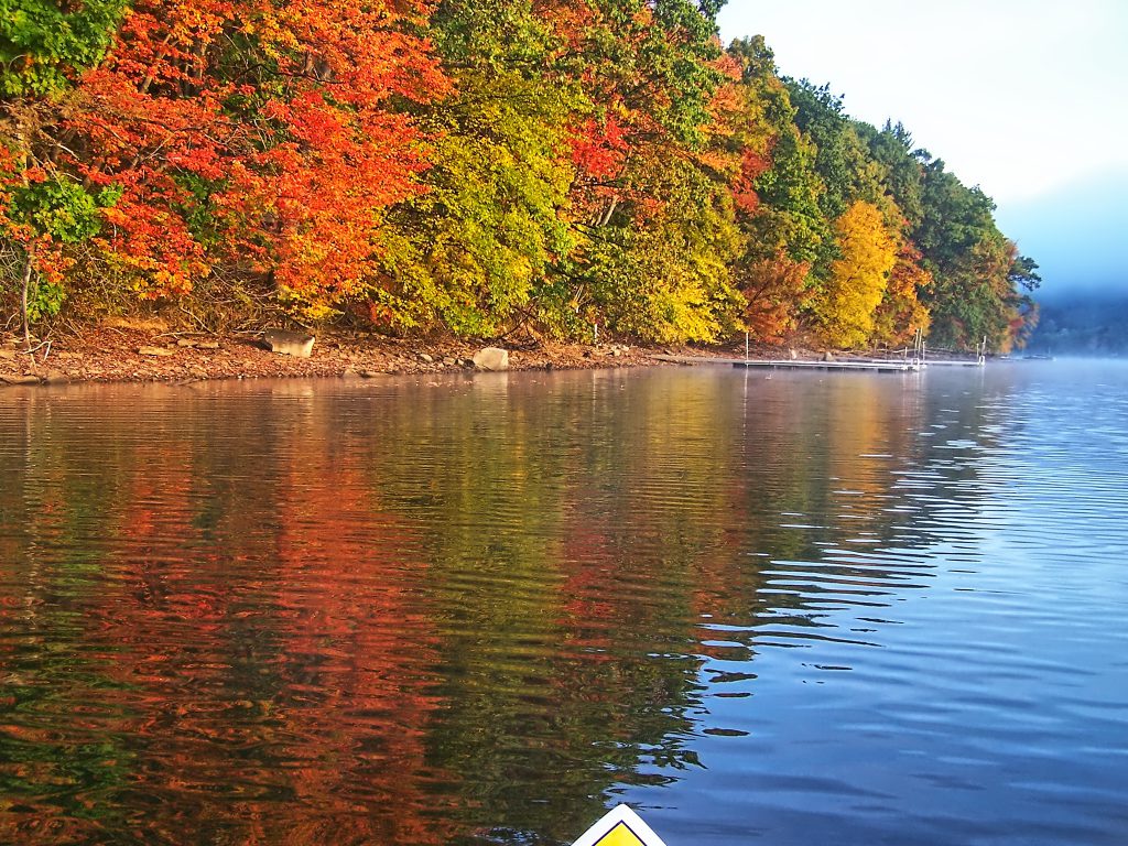 The Fall Foliage Season photographed from a Paddleboard