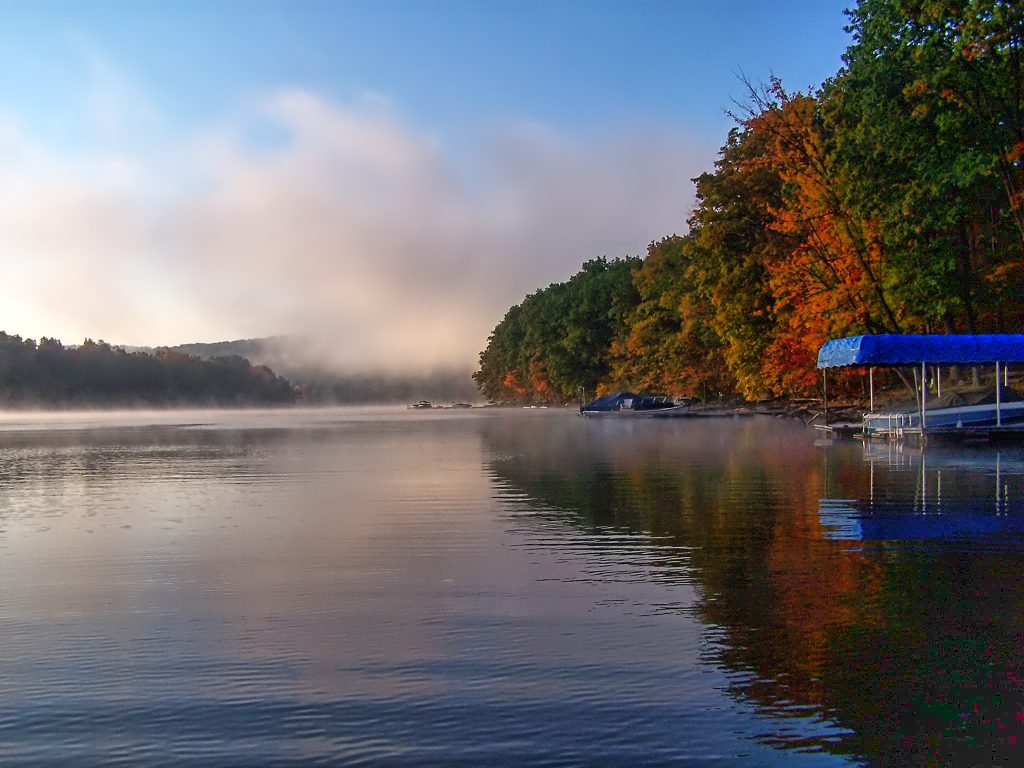 The Fall Foliage Season photographed from a Paddleboard