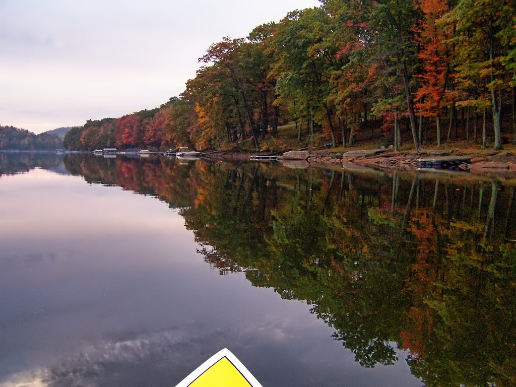 The Fall Foliage Season photographed from a Paddleboard